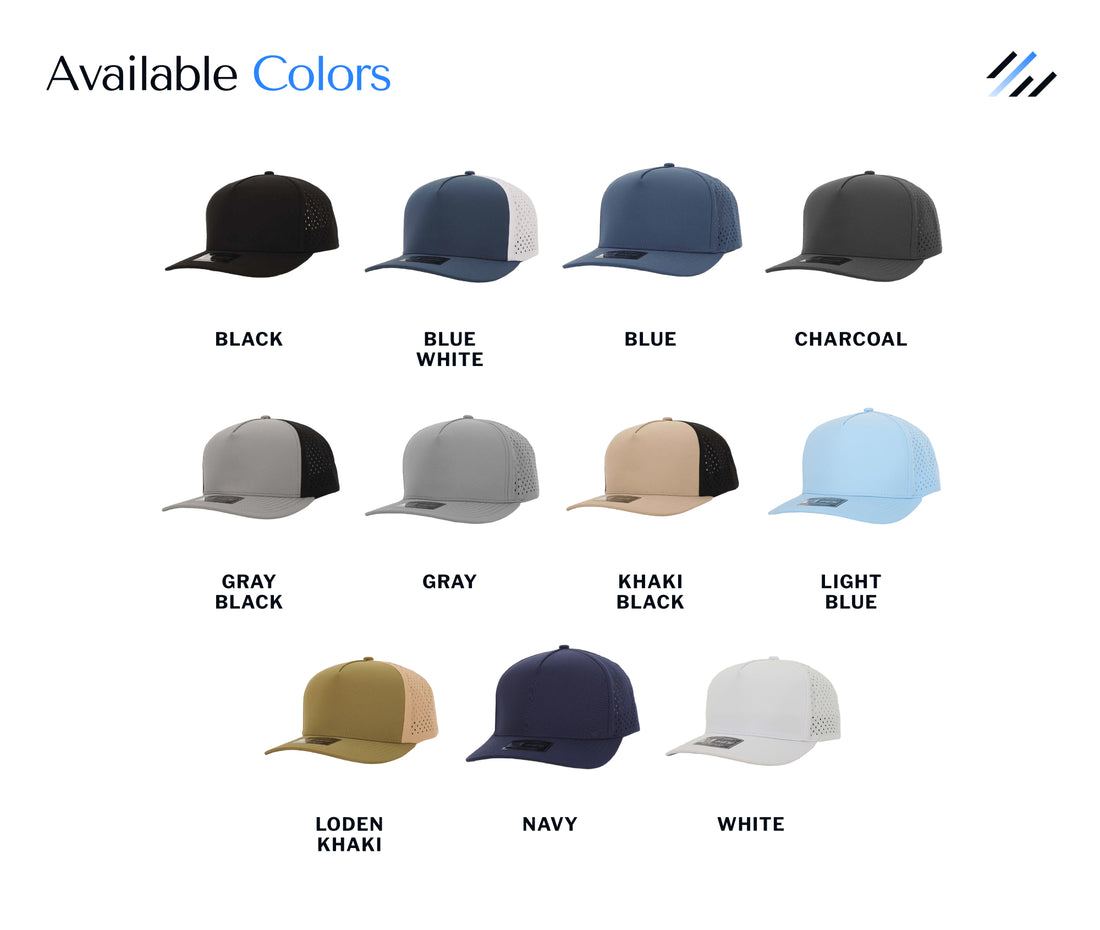 Curved 5-Panel Performance Hats